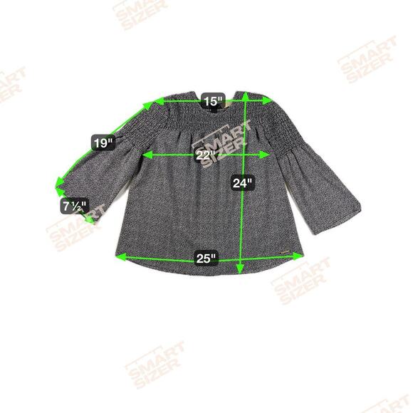 Michael Kors Georgette Smocked Bell Sleeve Floral Print Peasant Blouse Size M - Picture 10 of 14